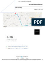 Tu Viaje Del Martes Por La Tarde Con Uber: 31 de Julio de 2018, 13:58