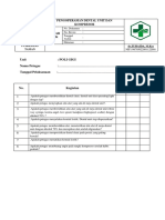 Daftar Tilik Pengoperasian Dental Unit Dan Kompresor