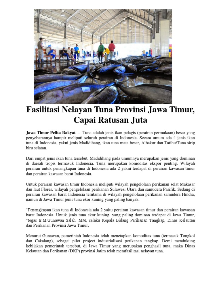 Berita Juli Fasilitasi Nelayan Tuna Provinsi Jawa Timurdocx