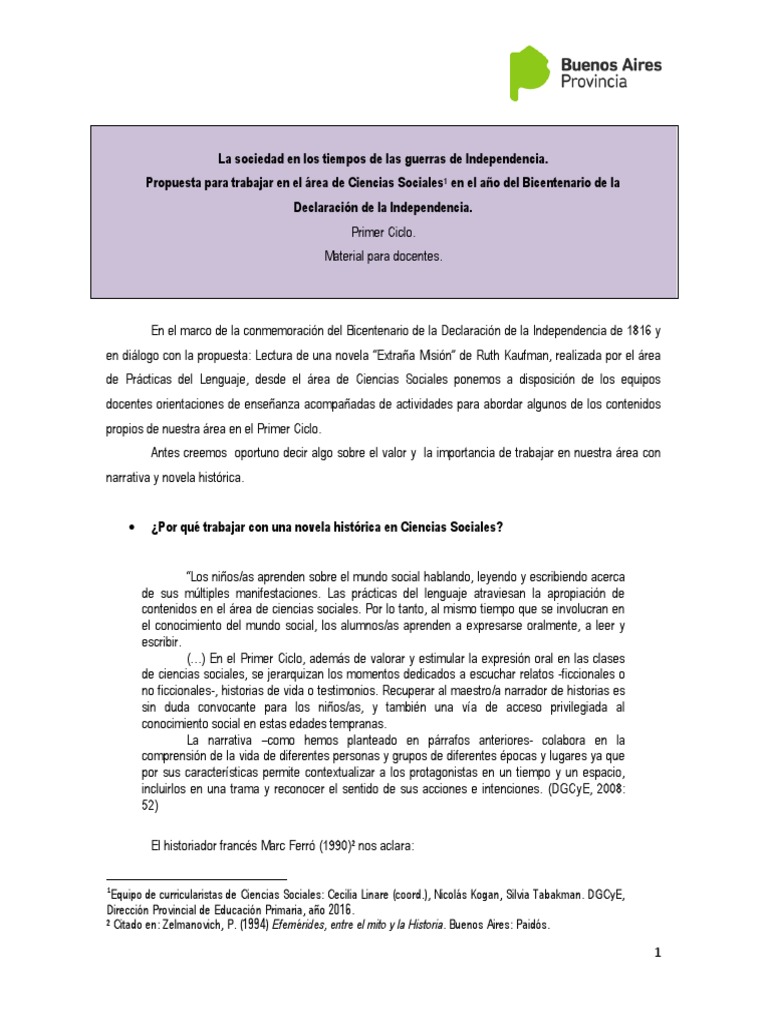 Enseñanza de Ciencias Sociales en el Bicentenario | PDF | Sociedad ...