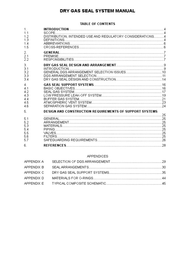 Dry Gas Seal System Manual PDF Gases Valve