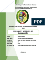 Enfoque y modelos de evaluación educativa