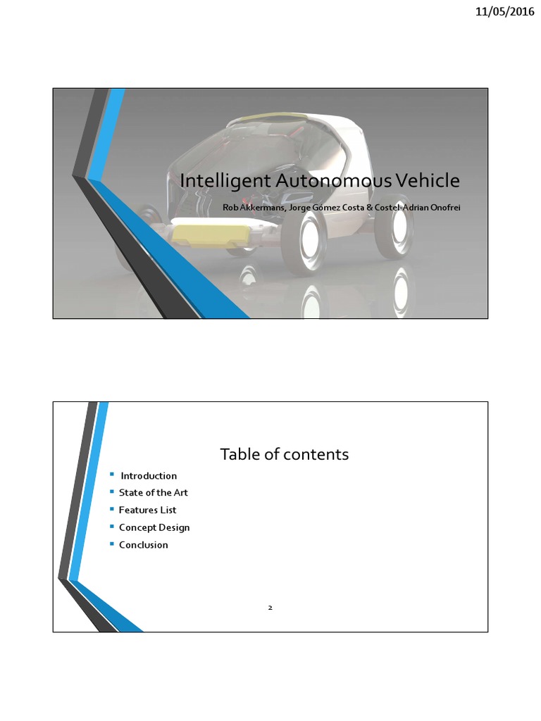 Intelligent Autonomous Vehicle | PDF | Lidar