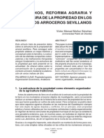 Latifundios, Reforma Agraria Y Estructura de La Propiedad en Los Contextos Arroceros Sevillanos