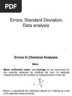 Errors, Standard Deviation, Data Analysis