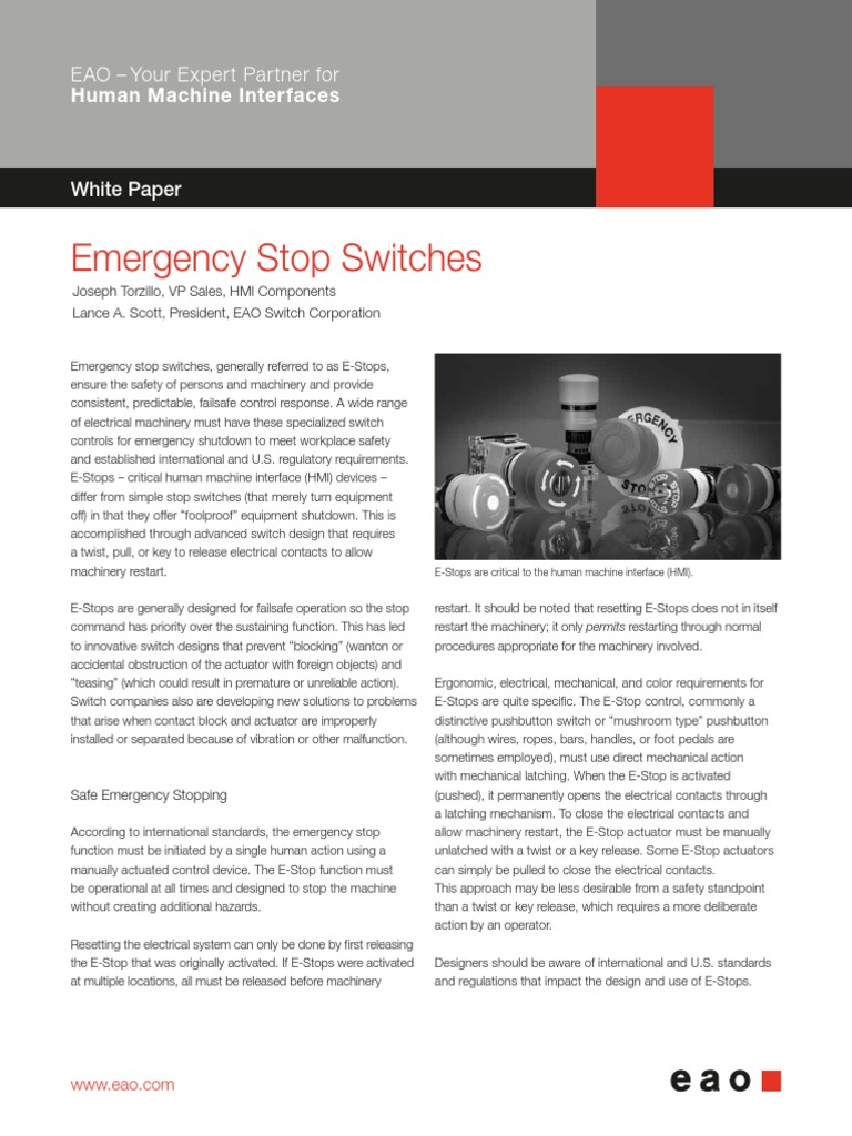 Guidebook For Designing Emergency Stop Equipment – AQAN