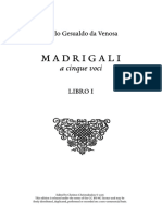 Madrigals - Gesualdo Book I