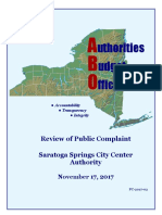 ABO Final Report On The Saratoga Springs City Center