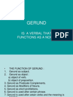 Understanding the Function of Gerunds