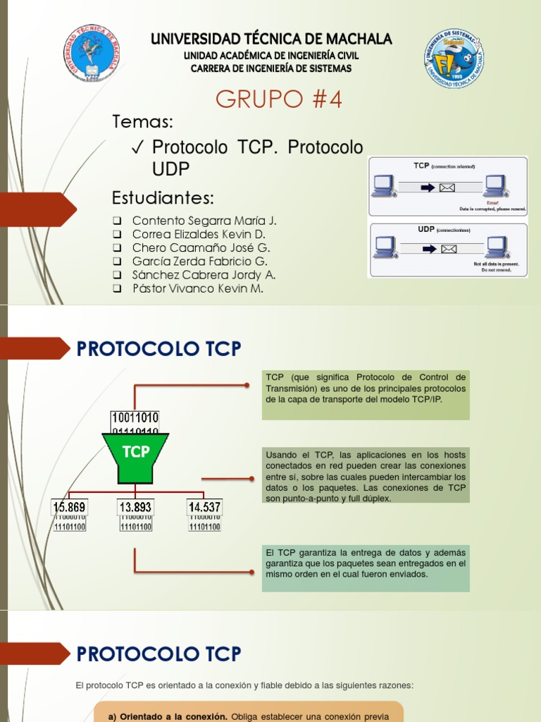 TCP y Udp 1 | PDF | Protocolo de Control de Transmisión | Estándares de red
