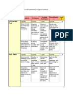 Teamwork Rubric: This Rubric May Be Used For Self-Assessment and Peer Feedback