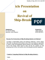 Article Presentation On Revival of Ship-Breaking: Prepared By: Submitted To