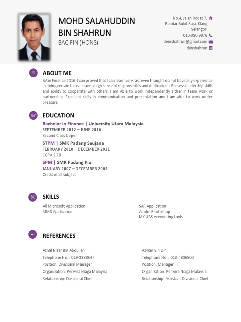 Salahuddin Resume Pdf Service Industries Business