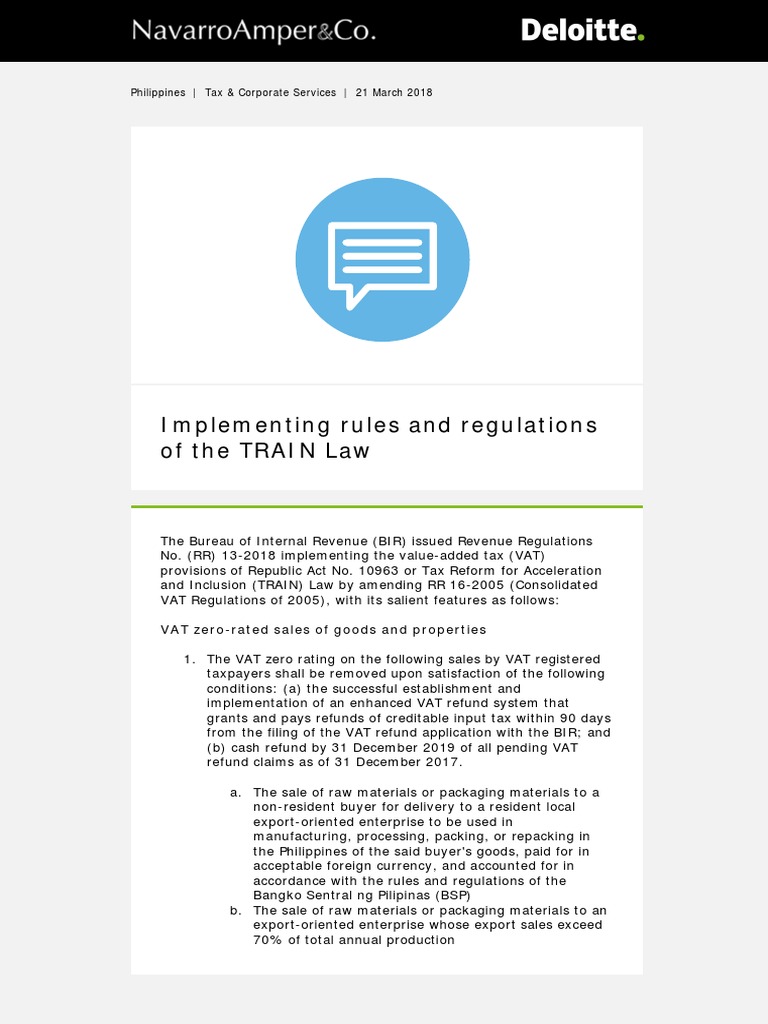 PH Tax in A Dot Implementing Rules Regulations Train Law 21mar2018 PDF ...