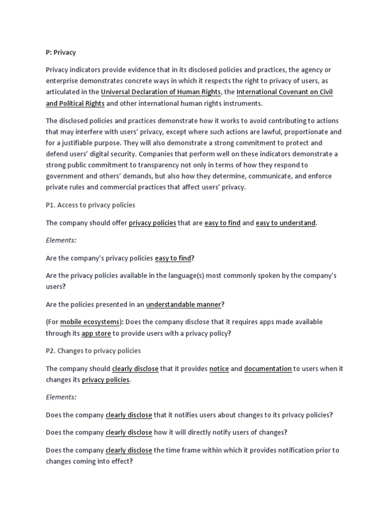 Data Privacy Indicators PDF Privacy Policy Privacy