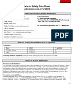 Material Safety Data Sheet: Hydrochloric Acid, 37% MSDS