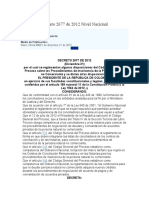 Decreto 2677 de 2012 Nivel Nacional