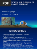 Gis App and Plannin of Gis Database