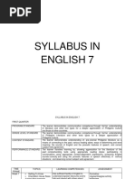 English Grade 7 Syllabus PDF