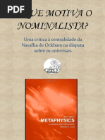 O que motiva o nominalista
