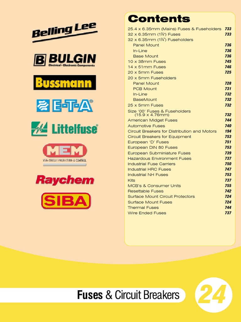 Fuses & Circuit Breakers | PDF | Fuse (Electrical) | Printed Circuit Board