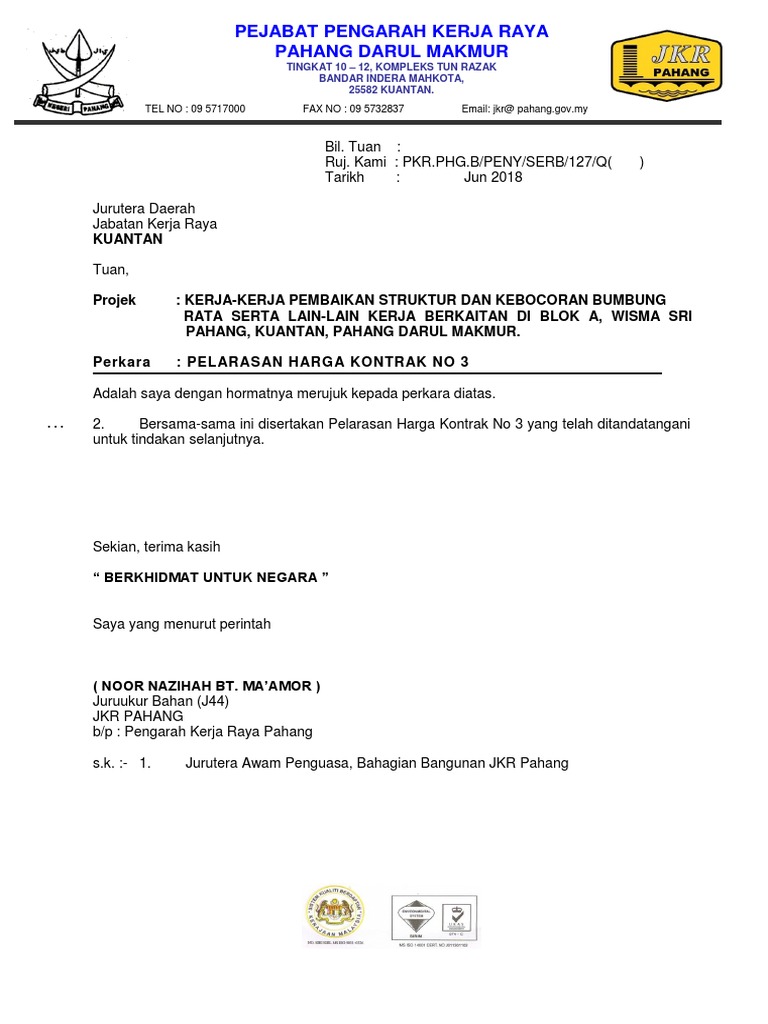 Contoh Surat Menyurat