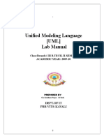 Unified Modeling Language (UML) Lab Manual: Class/Branch Iii B.Tech, Ii-Sem It ACADEMIC YEAR: 2009-10