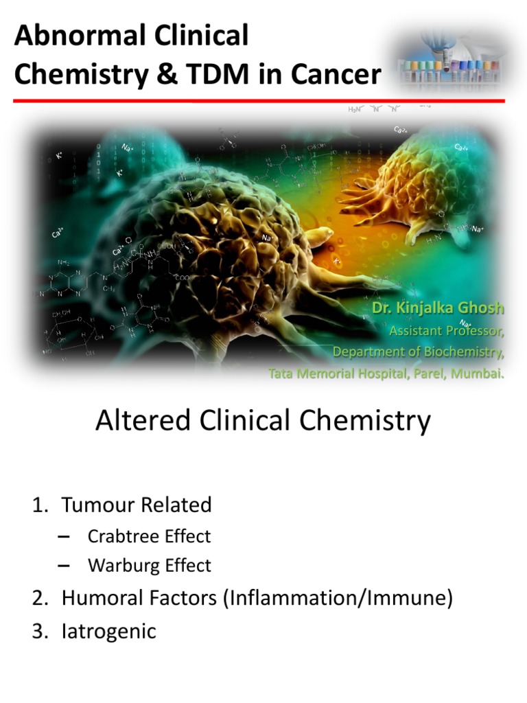 Abnormal Clinical Chemistry & TDM in Cancer PDF Cancer Diseases