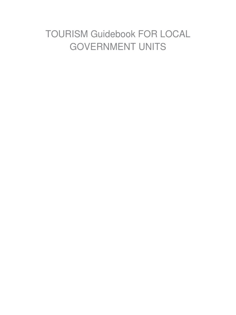 Tourism Guidebook For LGUs Consolidated PDF | PDF | Goal | Tourism