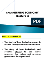 Engineering Economy (Lecture 1) PDF
