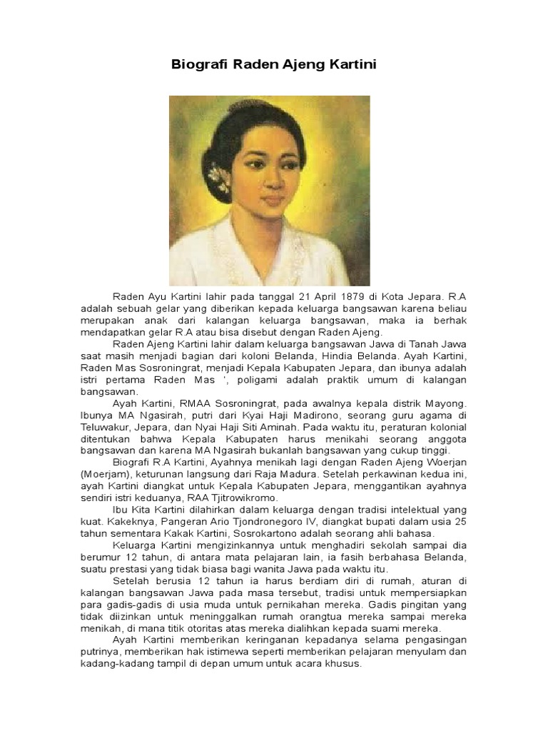 Biografi Raden Ajeng Kartini Doc