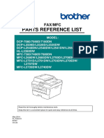 Parts Reference List: Fax/Mfc