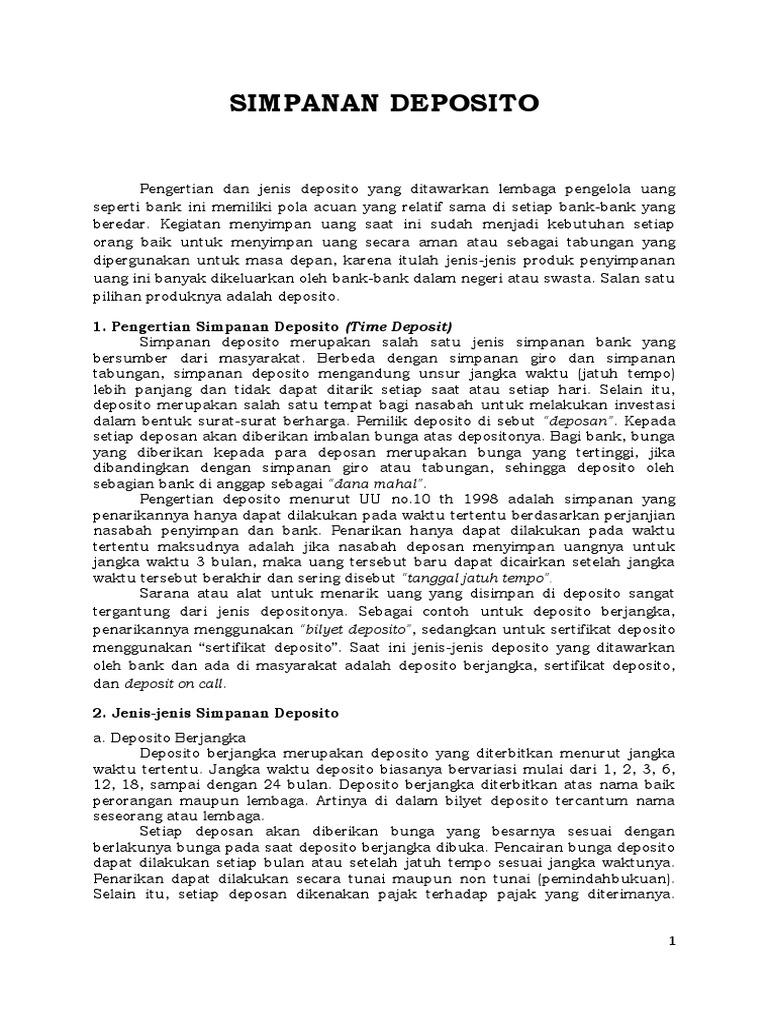 Sim Deposito Tanpa Kunci Jawaban