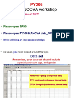 MANCOVA Workshop: - Please Open SPSS