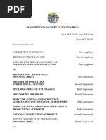 Constitutional Court :Judgement CCT 333/17 and CCT 13/18 Corruption Watch and Others v President of the Republic of South Africa and Others
