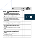 Curriculum Checklist