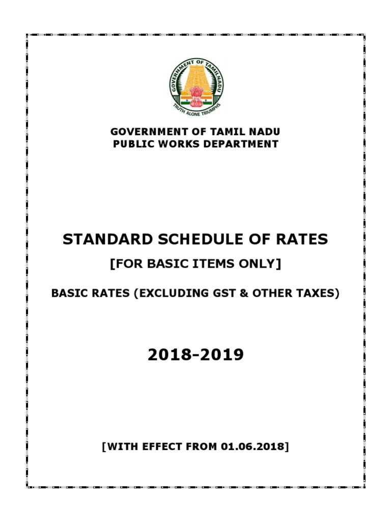 PWD So Rates 2018-19-Wef 01.06.2018 Approved PDF | Lime (Material) | Tile