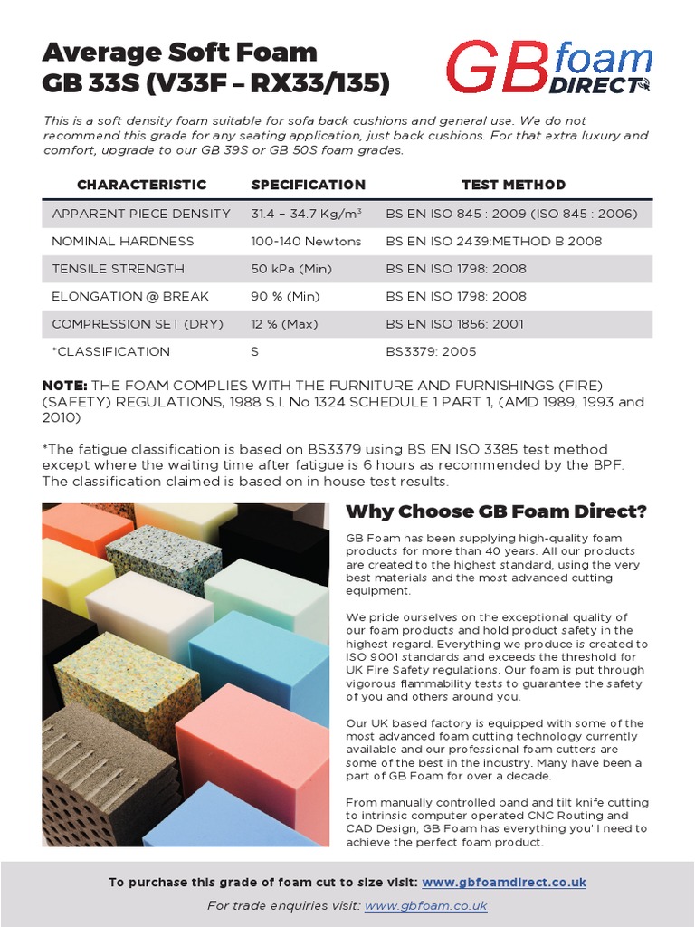 Average Soft Foam | PDF | Foam | Economic Sectors