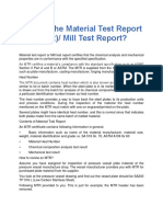 Material Test Report