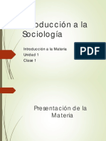 1) Introduccíon A La Sociología Clase 1