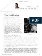 Top 100 Movies - Derek Malcolm