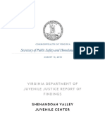 Virginia DJJ Report of Findings