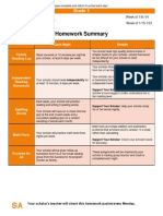 Homework Summary: Grade 1