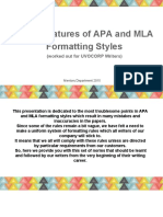 Basic Features of APA and MLA