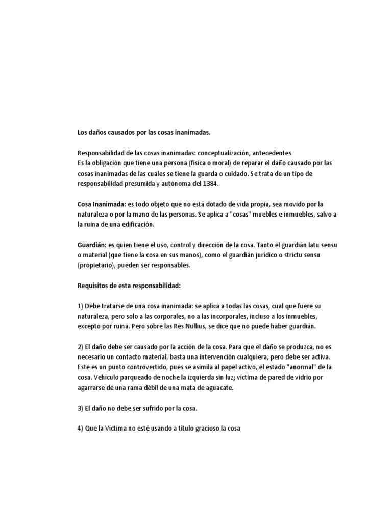 Responsabilidad por cosas inanimadas | PDF | Ciencias sociales | Filosofía