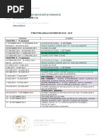 Structura Anului Universitar 2018-2019 - Limba Romana PDF