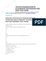 Applied Statistics From Bivariate Through Multivariate Techniques 2nd Edition Warner Test Bank