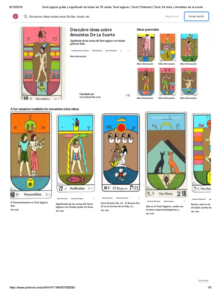 78 Cartas Egipcio | PDF | Tarot | Dispositivos de