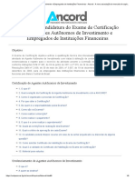 Manual Agentes Autônomos de Investimento e Empregados de Instituições Financeiras 