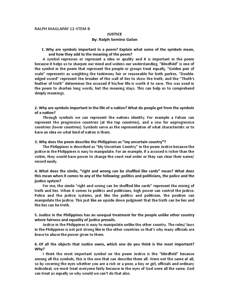 JUSTICE | PDF | Symbols | Justice